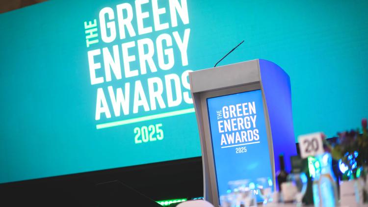 The Green Energy Awards 2025 podium